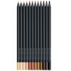 Creioane colorate, tonurile pielii, 12 buc/set, FABER-CASTELL Black Edition, FC116414